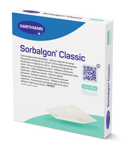 Kalicum-alginátové krytí Sorbalgon Classic 10x10 cm, 10ks | Petričko.cz