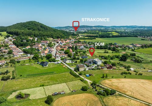 Moderní novostavba 5+kk u Strakonic, na kraji obce Dražejov s výhledem do přírody