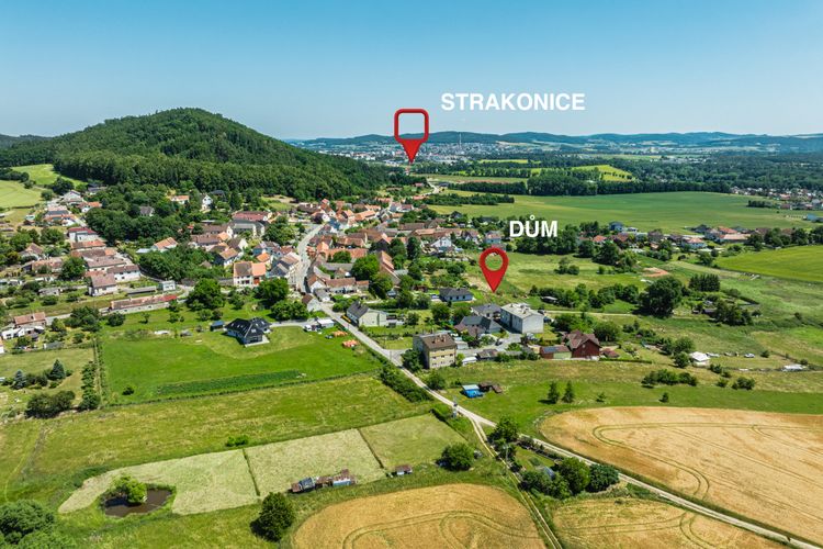 Moderní novostavba 5+kk u Strakonic, na kraji obce Dražejov s výhledem do přírody
