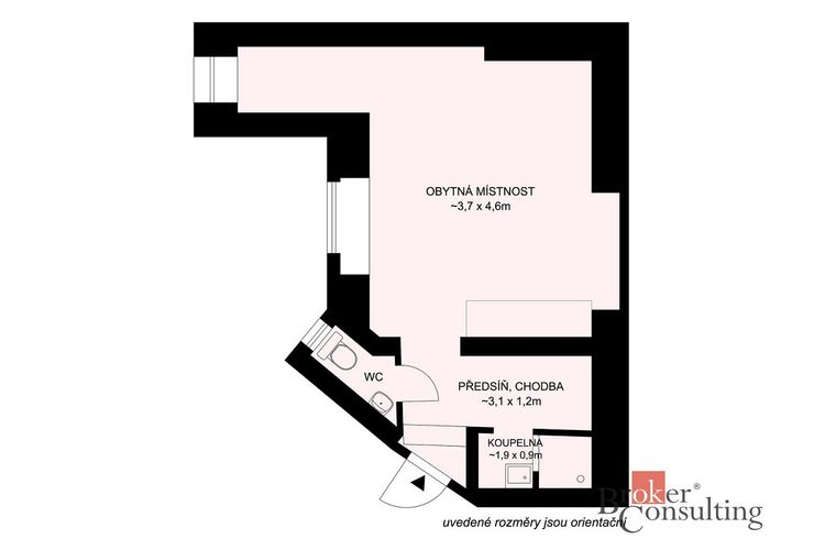 Útulné 1+kk, 28 m2, Mírové náměstí v Písku